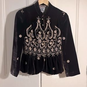 Vintage Embroidered Velvet Jacket